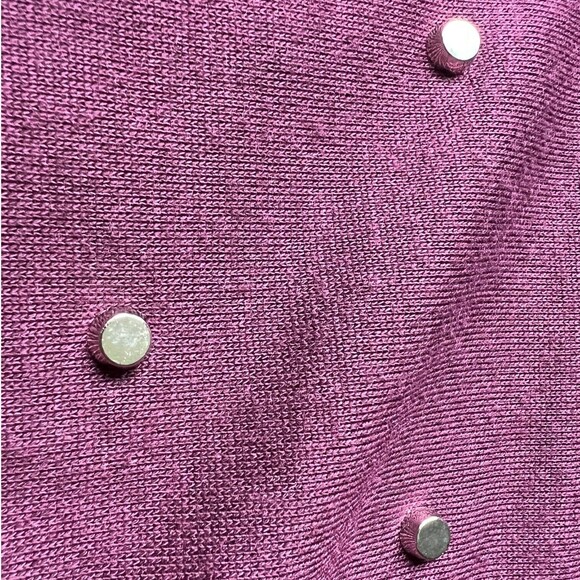 InTu Small Cropped Boxy Studded Sweatshirt Sweater Women's S Plum Crew - Picture 8 of 8